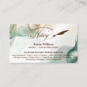 Mobile Notary & Loan Signing Agent Sage Green Visitenkarte (Vorderseite)