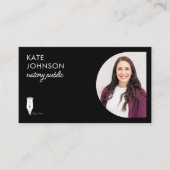 Mobile Notary Public Photo QR Code Logo Visitenkarte (Vorderseite)