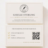Mobile Notary Public QR Code Professional Visitenkarte