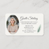 Mobile Notary QR Code Photo Visitenkarte (Vorderseite)