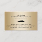 Mobile Notary Signage Agent Moderne Green & Gold Visitenkarte (Rückseite)