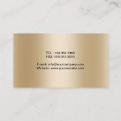 Mobile Notary Signing Agent Gold Feather Pen Visitenkarte (Rückseite)