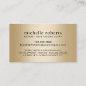 Mobile Notary Signing Agent Luxury Black & Gold Visitenkarte (Rückseite)