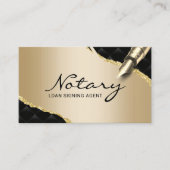 Mobile Notary Signing Agent Luxury Black & Gold Visitenkarte (Vorderseite)
