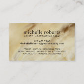 Mobile Notary Signing Agent Red & Gold Agate Visitenkarte (Rückseite)