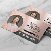 Mobile Notary Signing Agent Rose Gold Foto Visitenkarte