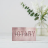 Mobile Notary Signing Agent Rose Gold Visitenkarte (Stehend Vorderseite)