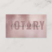 Mobile Notary Signing Agent Rose Gold Visitenkarte (Vorderseite)