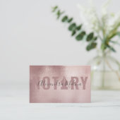 Mobile Notary Signing Agent Rose Gold Visitenkarte (Stehend Vorderseite)