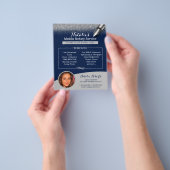 Mobile Notary Silver Glitzer Navy Blue Foto Flyer (Gruppe)