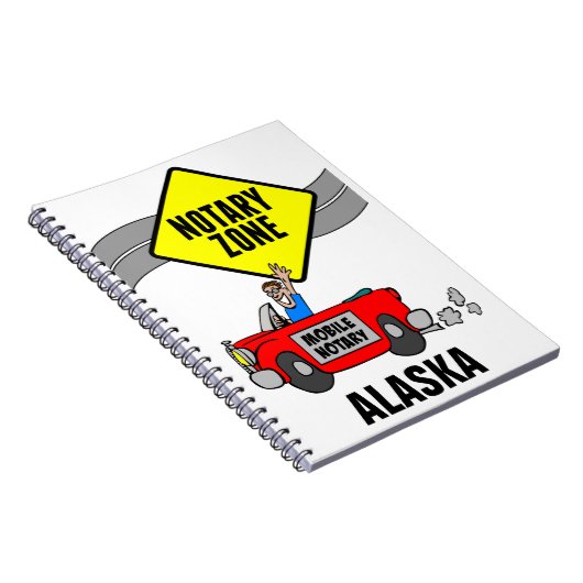Mobile Notary Zone Red Sports Car Alaska Notizblock (Rechte Seite)
