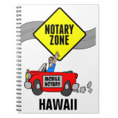Mobile Notary Zone Red Sports Car Hawaii Notizblock (Vorderseite)