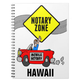 Mobile Notary Zone Red Sports Car Hawaii Notizblock