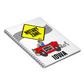 Mobile Notary Zone Red Sports Car Iowa Notizblock (Rechte Seite)