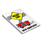 Mobile Notary Zone Red Sports Car New Hampshire Notizblock (Rechte Seite)