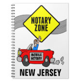 Mobile Notary Zone Red Sports Car New Jersey Notizblock (Vorderseite)