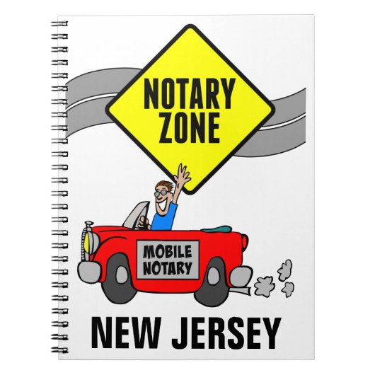 Mobile Notary Zone Red Sports Car New Jersey Notizblock (Vorderseite)