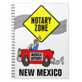 Mobile Notary Zone Red Sports Car New Mexico Notizblock (Vorderseite)