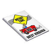 Mobile Notary Zone Red Sports Car West Virginia Notizblock (Rechte Seite)