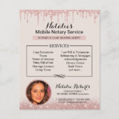 Mobile Notdienste Moderne Rose Gold Tropfen Flyer (Vorne)