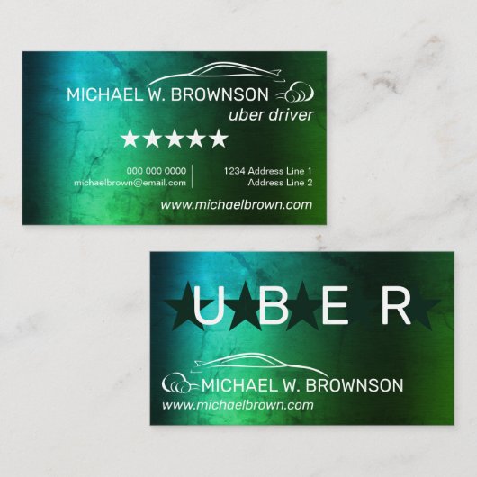 Mobile Online-Treiber Auto Visitenkarte (Vorne/Hinten)