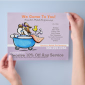 Mobile Pet Groomer Shih Tzu Lila Coupon Ad Flyer (Hand)