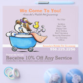 Mobile Pet Groomer Shih Tzu Lila Coupon Ad Flyer (Einzeln)