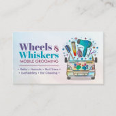 Mobile Pet Grooming Services - Aquarellkunst Visitenkarte (Vorderseite)