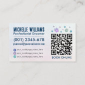 Mobile Pet Grooming Services - Aquarellkunst Visitenkarte (Rückseite)