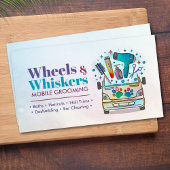 Mobile Pet Grooming Services - Aquarellkunst Visitenkarte