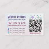 Mobile Pet Grooming Services - Aquarellkunst Visitenkarte (Rückseite)