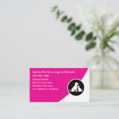 Mobile Pet Grooming Services Visitenkarte (Stehend Vorderseite)