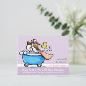 Mobile Pet Grooming Shih Tzu Lila Coupon Mailer Postkarte (Stehend Vorderseite)