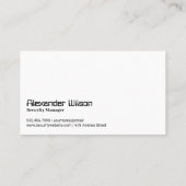 Mobile Security Online Protection Services Visitenkarte (Rückseite)