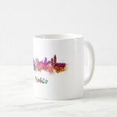 Mobile skyline im Watercolor Kaffeetasse (VorderseiteRechts)