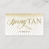 Mobile Spray Tan Modern Gold Rays Beauty Salon Visitenkarte (Vorderseite)