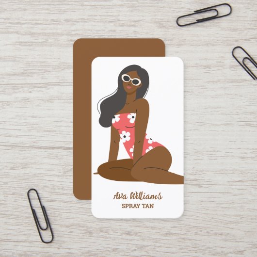 Mobile Spray Tan Visitenkarte (Vorderseite/Rückseite Beispiel)