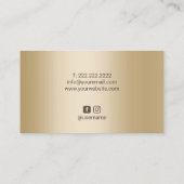 Mobile Spray Tanning Moderner Black Gold Wellness- Visitenkarte (Rückseite)