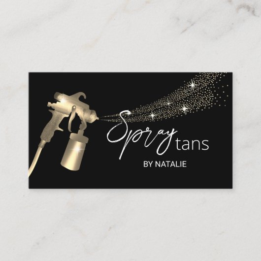 Mobile Spray Tans Black Gold Tanning Skincare Visitenkarte (Vorderseite)