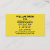 Mobile Tax Preparer Sunshine Damask Business Card Visitenkarte (Rückseite)