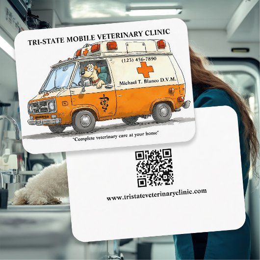 Mobile Veterinarian Clinic Visitenkarte
