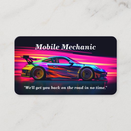 Mobile / Vor-Ort-Kfz-Reparaturkarte Visitenkarte (Vorderseite)