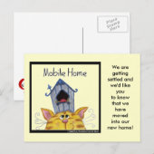 Mobile Zuhause für Katzen und Vögel House Ankündigungspostkarte (Vorne/Hinten)