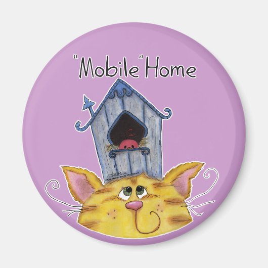 Mobile Zuhause für Katzen und Vögel House Magnet (Vorne)