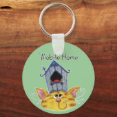 Mobile Zuhause für Katzen und Vögel House Schlüsselanhänger (Vorderseite)