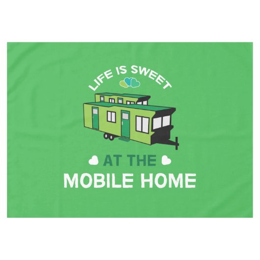 Mobile Zuhause | Statische Karawane | Neue Zuhause Tischdecke (Vorderseite (Horizontal))
