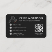 Mobiler Auto-Detailing-Autowasch-QR-Code Visitenkarte (Rückseite)