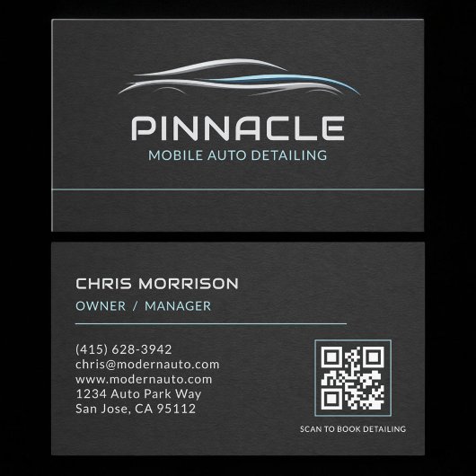 Mobiler Auto-Detailing-QR-Code Professional Visitenkarte