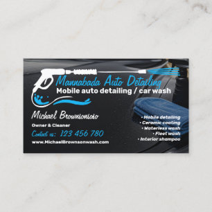 Mobiler Autodetailing-Autowaschdienst Visitenkarte
