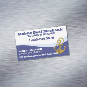 Mobiler Bootsmechaniker Magnetische Visitenkarte